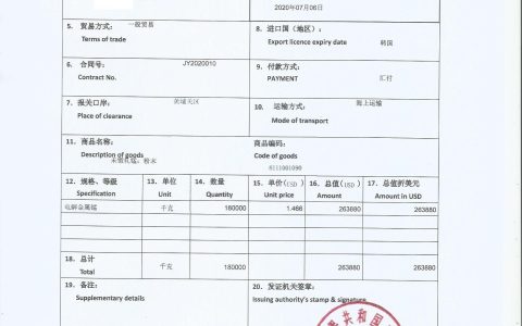 化学类两用物许可证